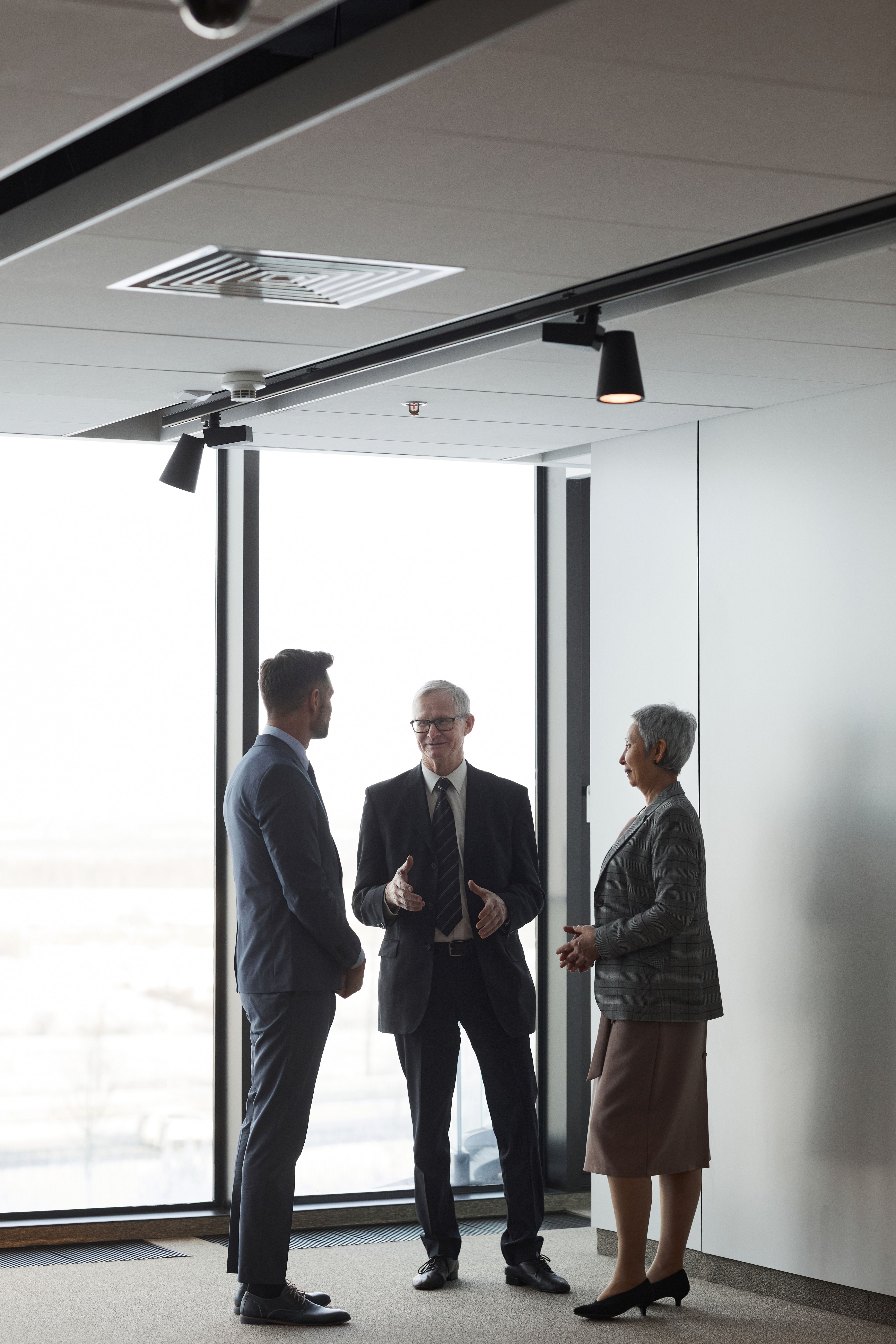 Tax professional and attorney in a modern office